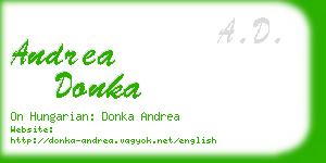 andrea donka business card